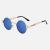 Blue Mirror Lenses / Gold Frame